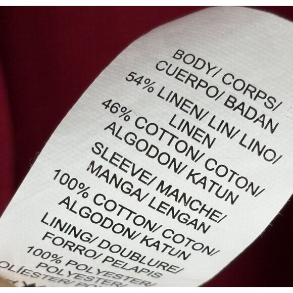 Boho Cottage Feminine Sheer Lucky Brand Crochet Knit Red Sweater, Women's Medium - Picture 3 of 7